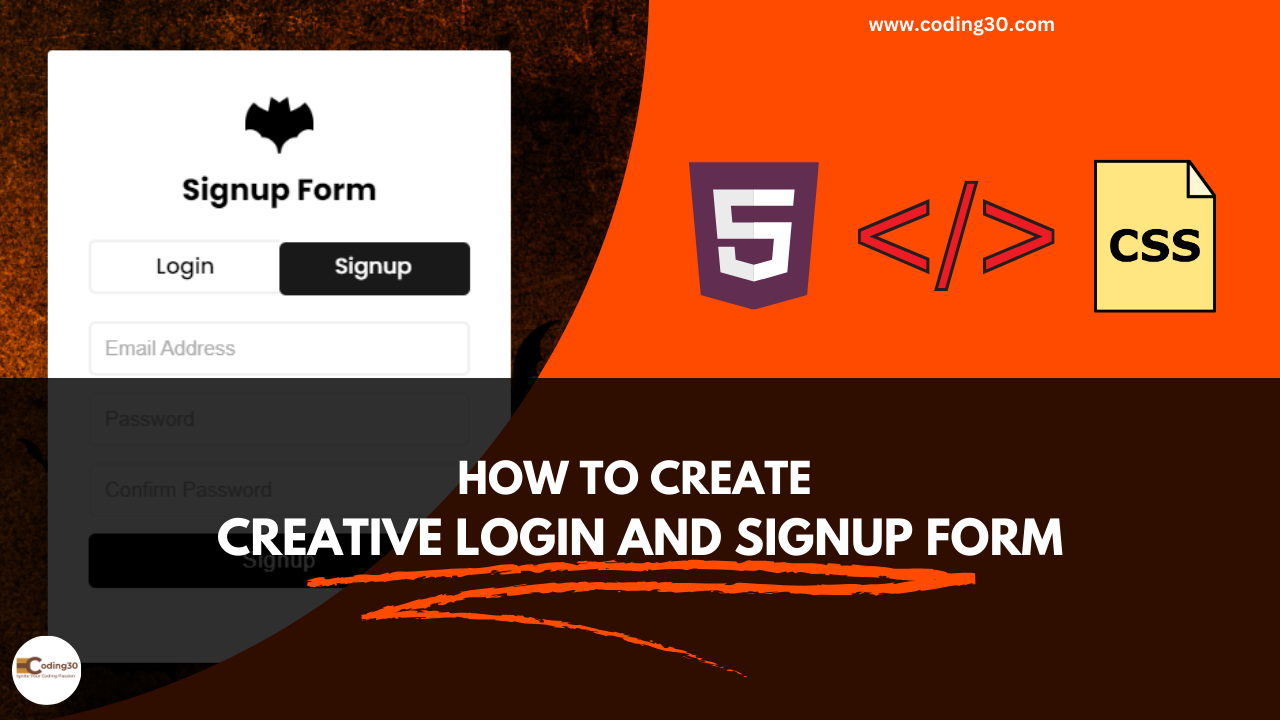 login signup form